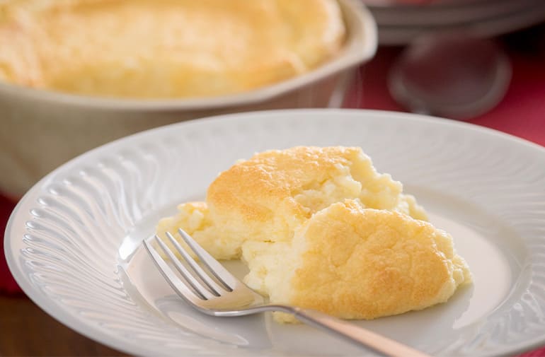 Suflê de Batata com Molho Branco